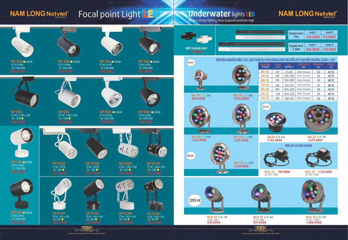 Đèn trang trí NAM LONG Catalogue và Bảng giá tại Bình Dương /Page 101